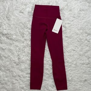 NWT Lululemon Athletica Burgundy Leggings size 2